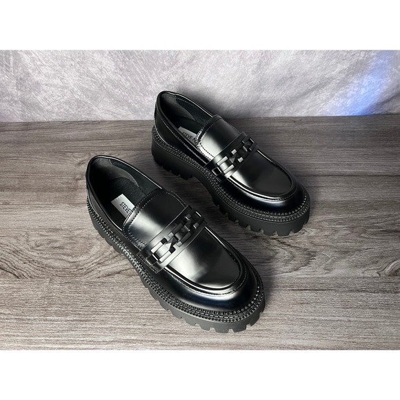 Steve Madden Shoes - Steve Madden Barris Chunky Chain Trim Platform Lug Sole Loafers Size 7 NWOB